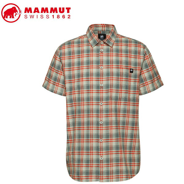 MAMMUT 1015-01590 Trovat Summer Shirt AF Men silver sage-mammut red Apparel マムート メンズ 襟付きシャツ ホワイト MAM1015015901310｜ハイカム　店