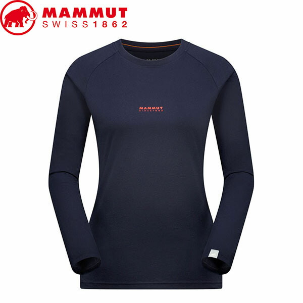 マムート MAMMUT レディース 長袖Tシャツ QD Logo Print Longsleeve T-shirts AF Women アジアンフィット marine-mammut red PRT1 MAM10160104050647