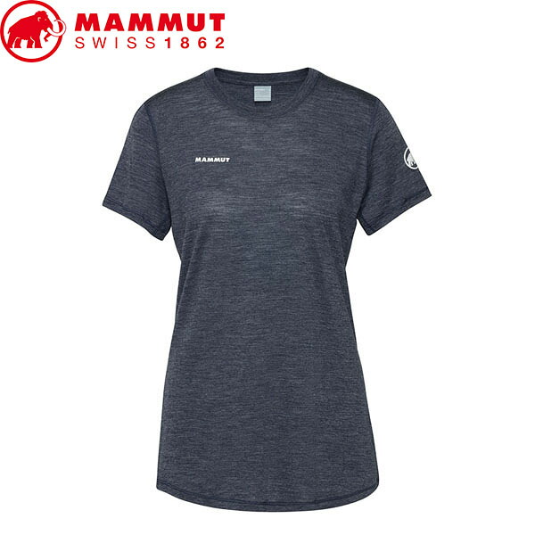 マムート MAMMUT レディース ティーシャツ Tree Wool FL T-Shirt AF Women アジアン相応う marine melange MAM1017066905784