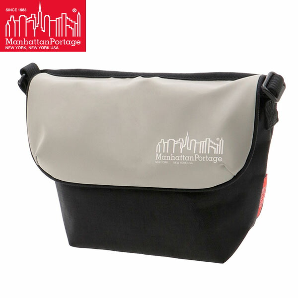 マンハッタンポーテージ 飛脚屋御徒面子 雨合羽 Manhattan Portage Nylon Messenger Bag Back Pocket W/ Divider Magnet VEG Leather 600D HYDR Gray ベジレザー 磁石開閉式 MP1603BPDMGNTVGL6GRY