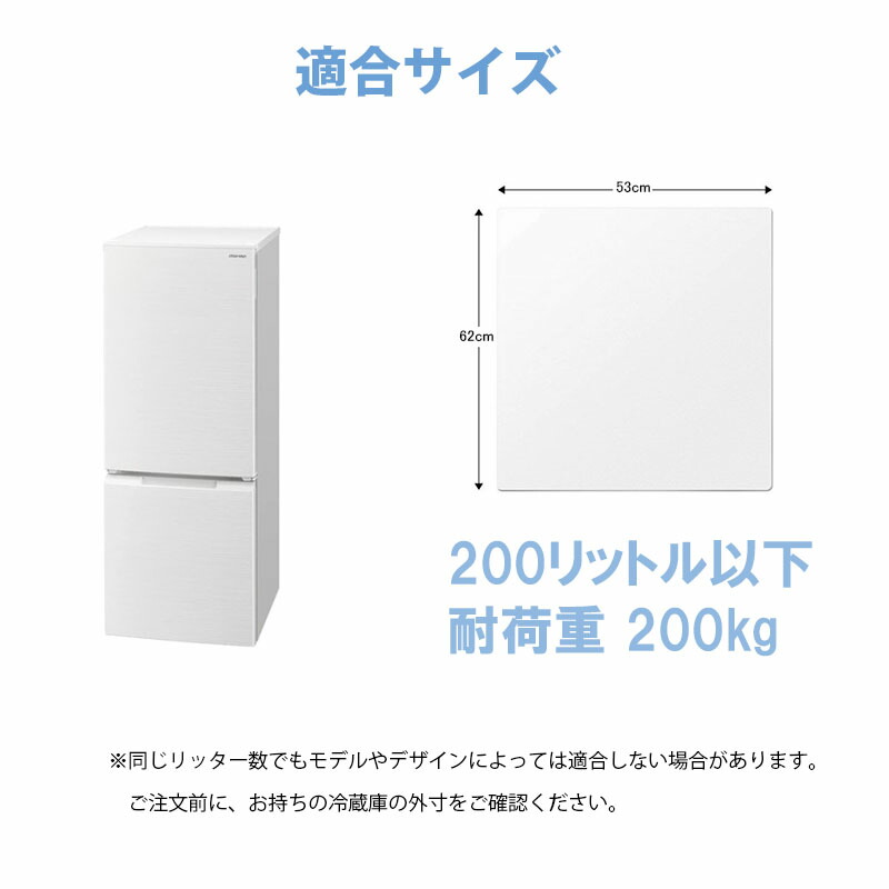 市場 冷蔵庫 Sサイズ 下敷き デスクマット 床保護 冷蔵庫マット 厚さ2mm 53×62cm PVC製 防水マット 傷防止 チェアマット 滑り止め マット  キズ防止 凹み防止