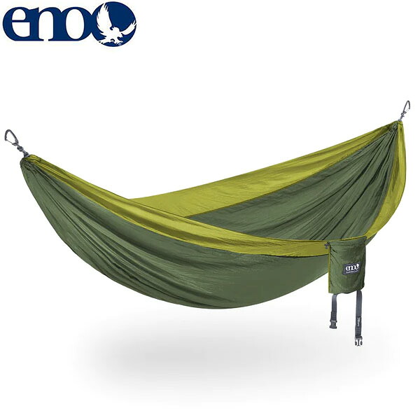 イーノ ENO ハンモック 1人用 2人用 DoubleNest Hammock Olive/Melon DN009 キャンプ ピクニック アウトドア ENO0811201019643