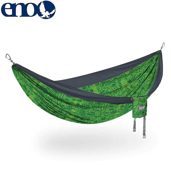 イーノ ENO ハンモック 1人用 2人用 DoubleNest Hammock Prints - Giving Back LNT/Charcoal Z-LNT-DNP キャンプ ピクニック アウトドア ENO0811201019834