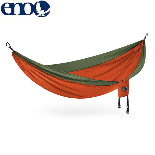 イーノ ENO ハンモック 1人用 SingleNest Hammock Orange/Olive キャンプ アウトドア ENO0811201019919
