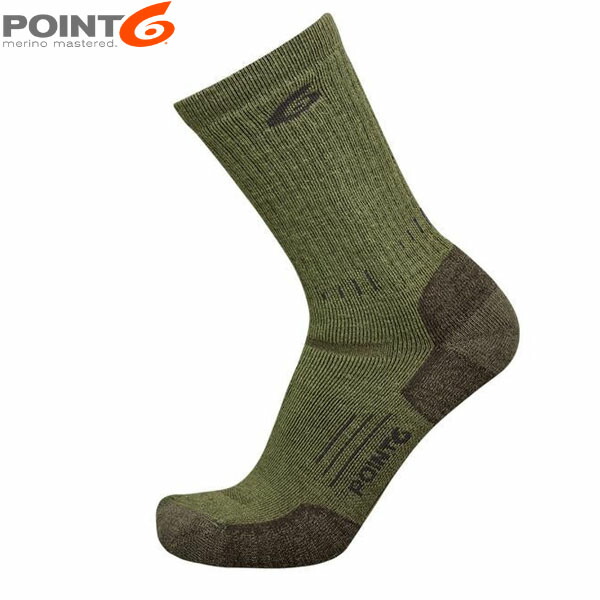 POINT6 ポイント6 メンズ レディース 靴下 ソックス メリノウール Tactical Operator Heavy Mid-Calf Sage 厚手 ヘビークッション ふくらはぎ丈 P60400SGE