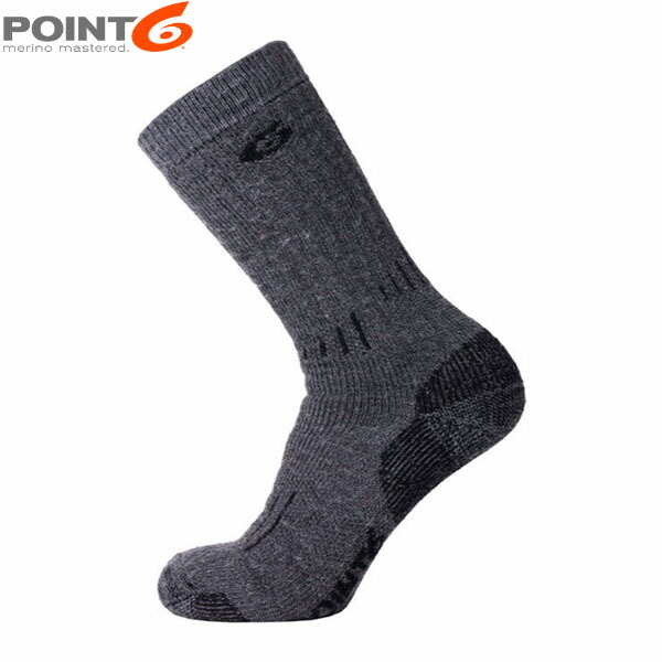 POINT6 ポイント6 メンズ レディース 靴下 ソックス メリノウール Expedition Extra Heavy Mid-Calf Gray 極厚 エクストラヘビークッション ふくらはぎ丈 P62540GRY