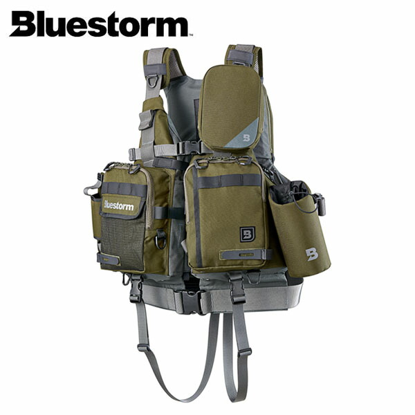 ブルーストーム BLUESTORM 固形式ライフジャケット フィッシングベスト L2-BSJ45 Reレバンテ2.0 ハンターグリーン ゲームベスト 高階救命器具 BLUL2BSJ45HGR