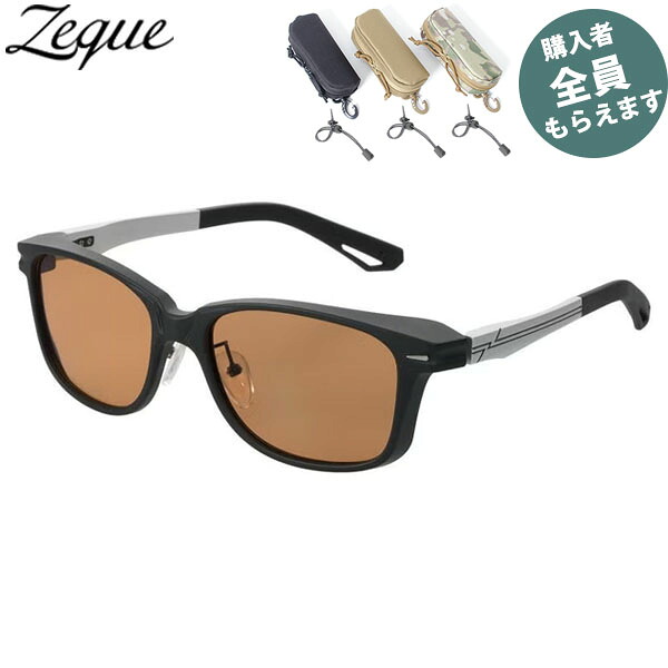 Zeque ゼクー 偏光サングラス【眼鏡ケースプレゼント】 F-2283 シェリー #マットブラック/シルバー LO TALEX タレックス ジールオプティクス ZEAL OPTICS PRGREF2283|ハイカム 店