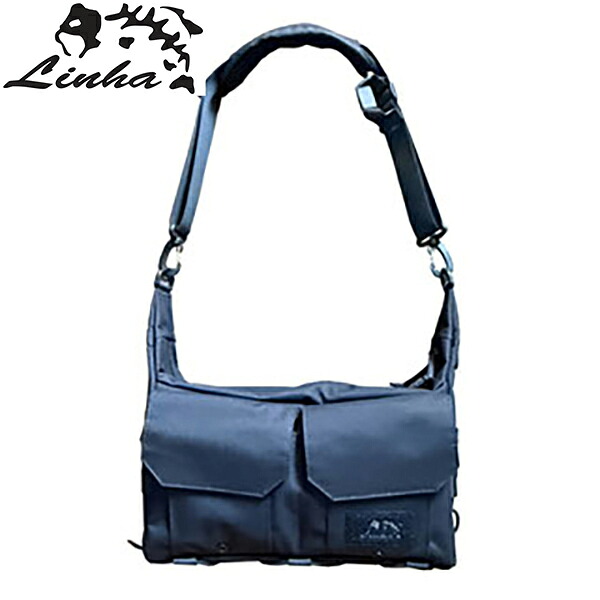 LINHA リーニア SQUARE SHOULDERMSB-71 SQUARE SHOULDER THE INVADER BLACK ショルダーバッグ FISHING BAG LIN4571470440659｜ハイカム　店