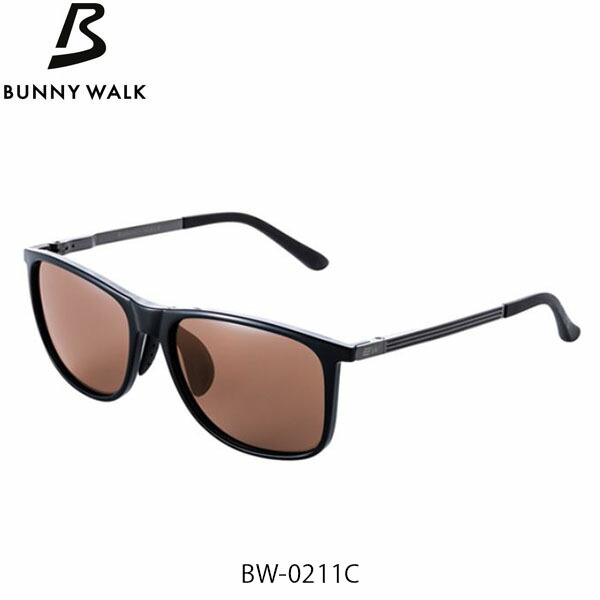 BUNNY WALK 偏光サングラス バニーウォーク BW-021 BW-0211C SHINY BLACK HC-BROWN／POPUP LENS GLE4580274171454