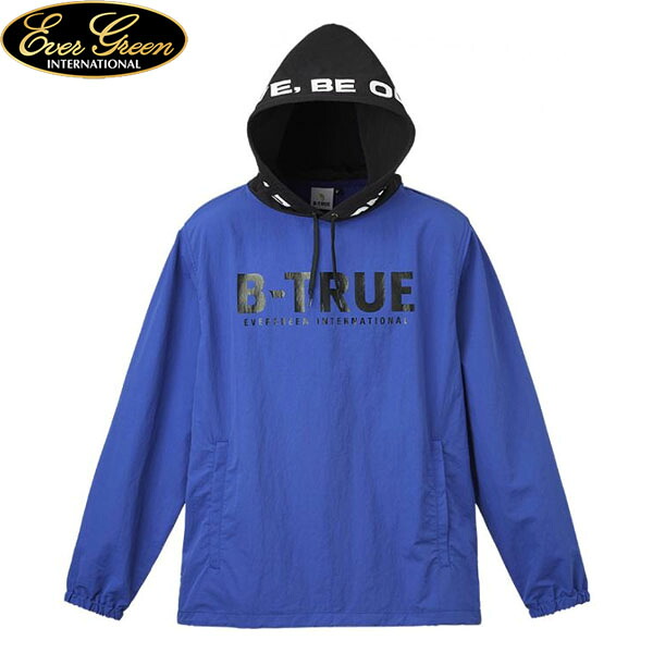 エバーグリーン EVERGREEN パーカー フーディー B-TRUEパッカブルプルパーカー ブルー/BK コンパクト 釣り フィッシング タウンユース AZREVG410
