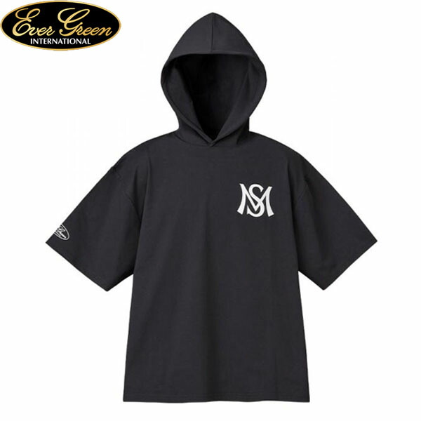 エバーグリーン EVERGREEN 半袖パーカー MS-modo ドライフーディーTシャツ ブラック フード付きTシャツ 吸汗速乾 釣り フィッシング タウンユース AZREVG477
