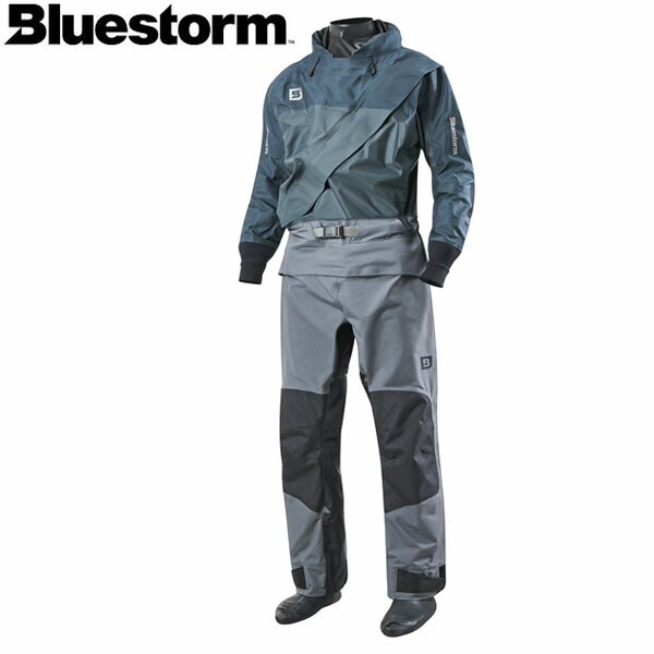 青色黒風 BLUESTORM フィッシングウェア シロッコドライスーツ Offshore Blue BSJ-FDS1 透湿雨合羽 高階救命物の具 BLUBSJFDS1OBL ドライスーツ-スポーツ・アウトドア