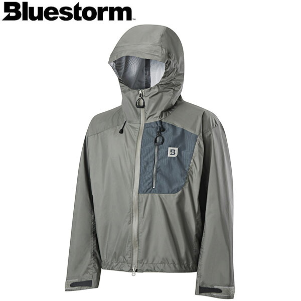 青味暴風 BLUESTORM レインジャケット フィッシングジャケット グリゲールウェーディングジャケット 地びた緑であること BSJ-SRJ4 軽さ 高階救命物の具 BLUBSJSRJ4EGR