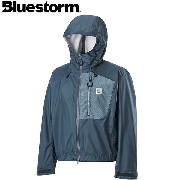 青味暴風 BLUESTORM レインジャケット フィッシングジャケット グリゲールウェーディングジャケット オフショアブルー BSJ-SRJ4 軽さ 高階救命物の具 BLUBSJSRJ4OBL