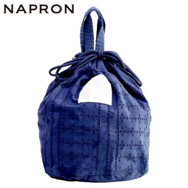 ナプロン NAPRON バッグ 鞄 巾着 サブバッグ INDIA EMBROIDERY PATIENTS BAG Sサイズ ネイビー NAVY Z-NPE024820SNA