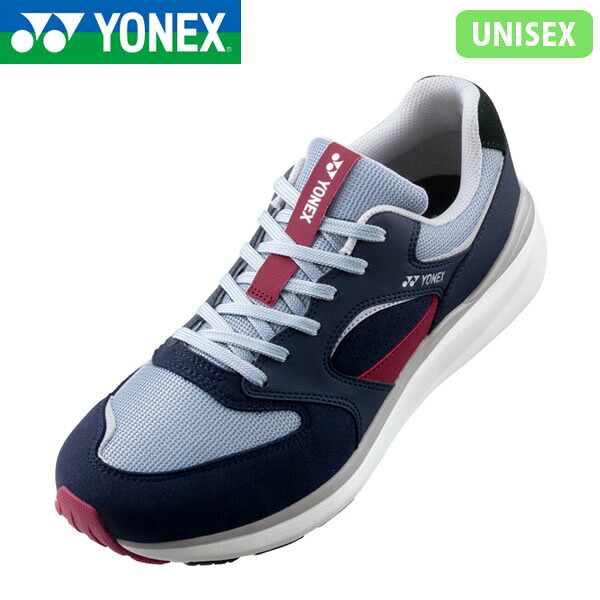 ヨネックス YONEX 男女兼用 メンズ レディース パワークッション123 ネイビー/レッド ウォーキングシューズ スニーカー 軽量 衝撃吸収 撥水 YONSHW123097｜ハイカム　店 8,752円