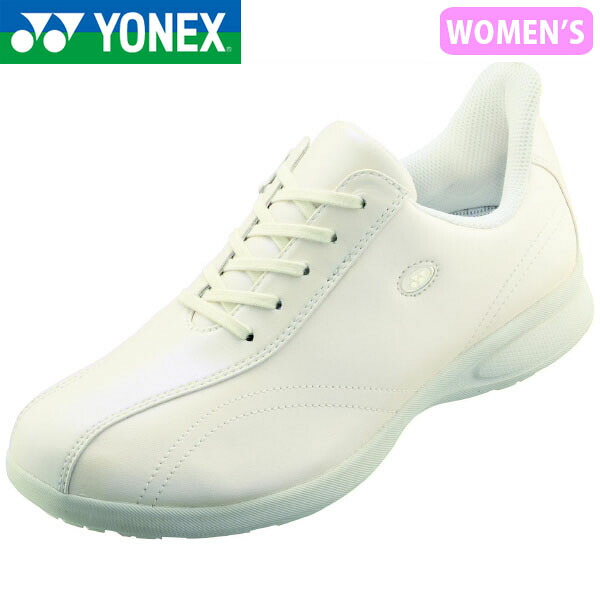 ヨネックス YONEX レディース パワークッションL130W パールホワイト ウォーキングシューズ スニーカー 軽量 衝撃吸収 幅広 ハンズフリー 撥水 YONSHWL130W013｜ハイカム　店