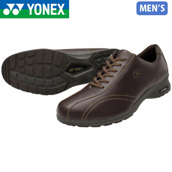 ヨネックス YONEX メンズ パワークッションMC30W ダークブラウン ウォーキングシューズ スニーカー 軽量 衝撃吸収 4.5E 幅広 撥水 抗菌防臭 防滑 YONSHWMC30W040