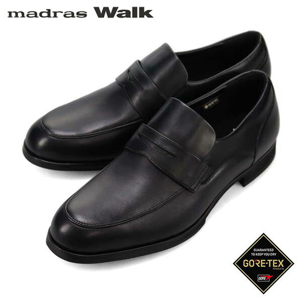 マドラスウォーク メンズ MW9903 BLACK ゴアテックス 全天候好いたらしい コインローファー MW9903 madrasWalk MADMW9903BLA メンズ靴-ビジネスシューズ