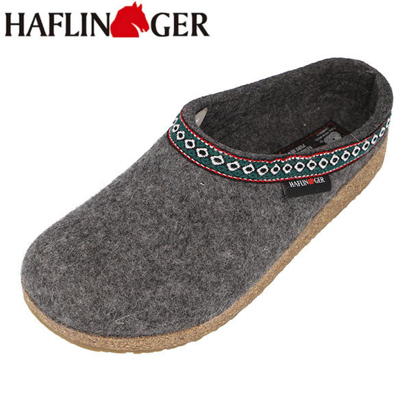 ハフリンガー HAFLINGER メンズ レディース ルームシューズ スリッパ フランツル アントラシテ ウール 暖かい 保温 HAFHL7110010631