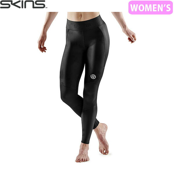 スキンズ SKINS コンプレッションタイツ スパッツ レギンス 着圧 レディース SERIES-3 Women's Long tights PKT Black SKI18271318019