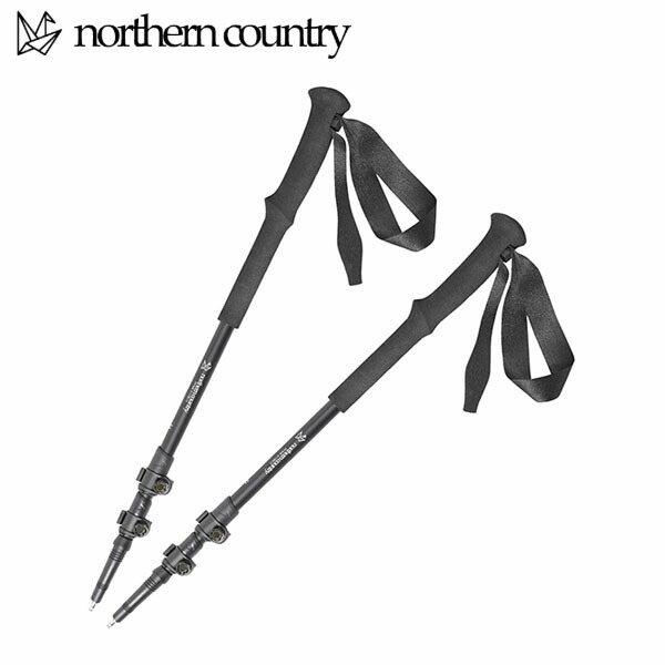 ノーザンカントリー northern country トレッキングポール 2本セット【カーボンシャフト】 ブラック メンズ レディース アウトドア 登山 軽量 NTHTR3030BK