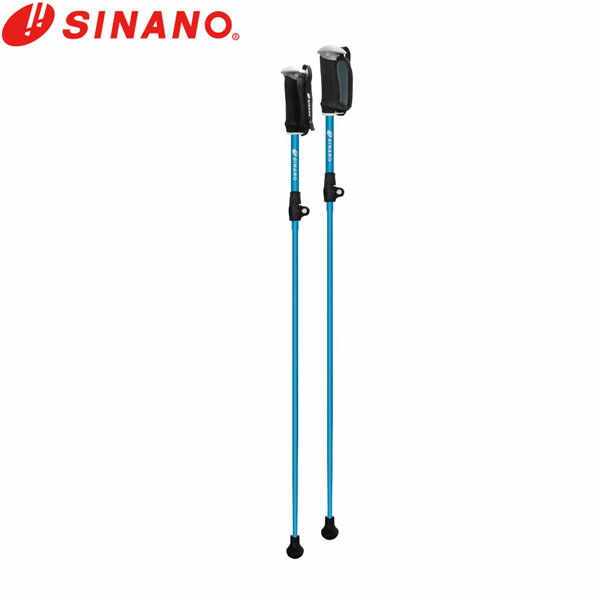 シナノ SINANO ウォーキングポール 1組(2本セット) レビータポータブル+ ショート ブルー 657033 90-105cm 身長約143-147cm 折りたたみ SIN4959431200946