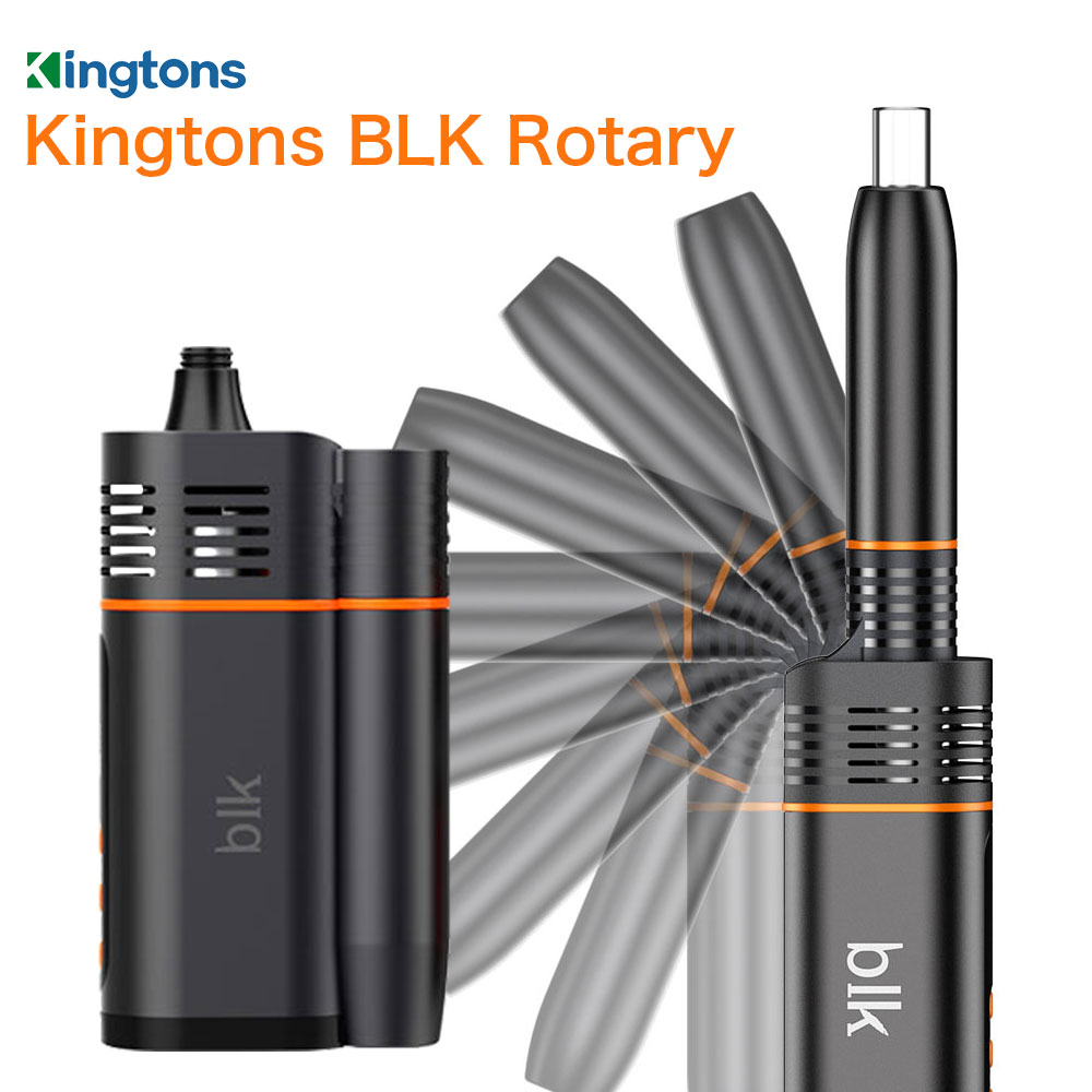 冷却 手巻きタバコ パイプ葉 ブラック フレーバー メンソールにおすすめ 空冷 ガラスマウスピース 送料無料 冷たい Blk Hilaxホビー Rotary Kingtons 1800mah キングトンス ロータリー Vaporizer 電子タバコ スターターキット 本体 ヴェポライザー 加熱式タバコ
