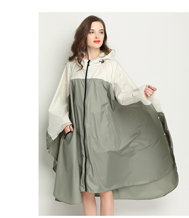 楽天市場 レインコート 自転車 レインポンチョ ポンチョ レディース レイン コート 顔 濡れ ない ママ レインコート自転車 かわいい おしゃれ 大人 大きいサイズ ロング丈 通学用 完全防水 ズボン バイク レインウェア Hey Seasons