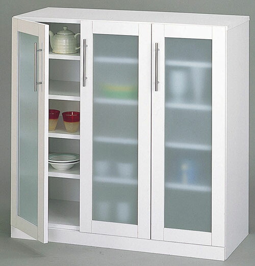 キッチン食器棚White/ロータイプ:送料無料|ヒマラヤネット~家具&インテリア