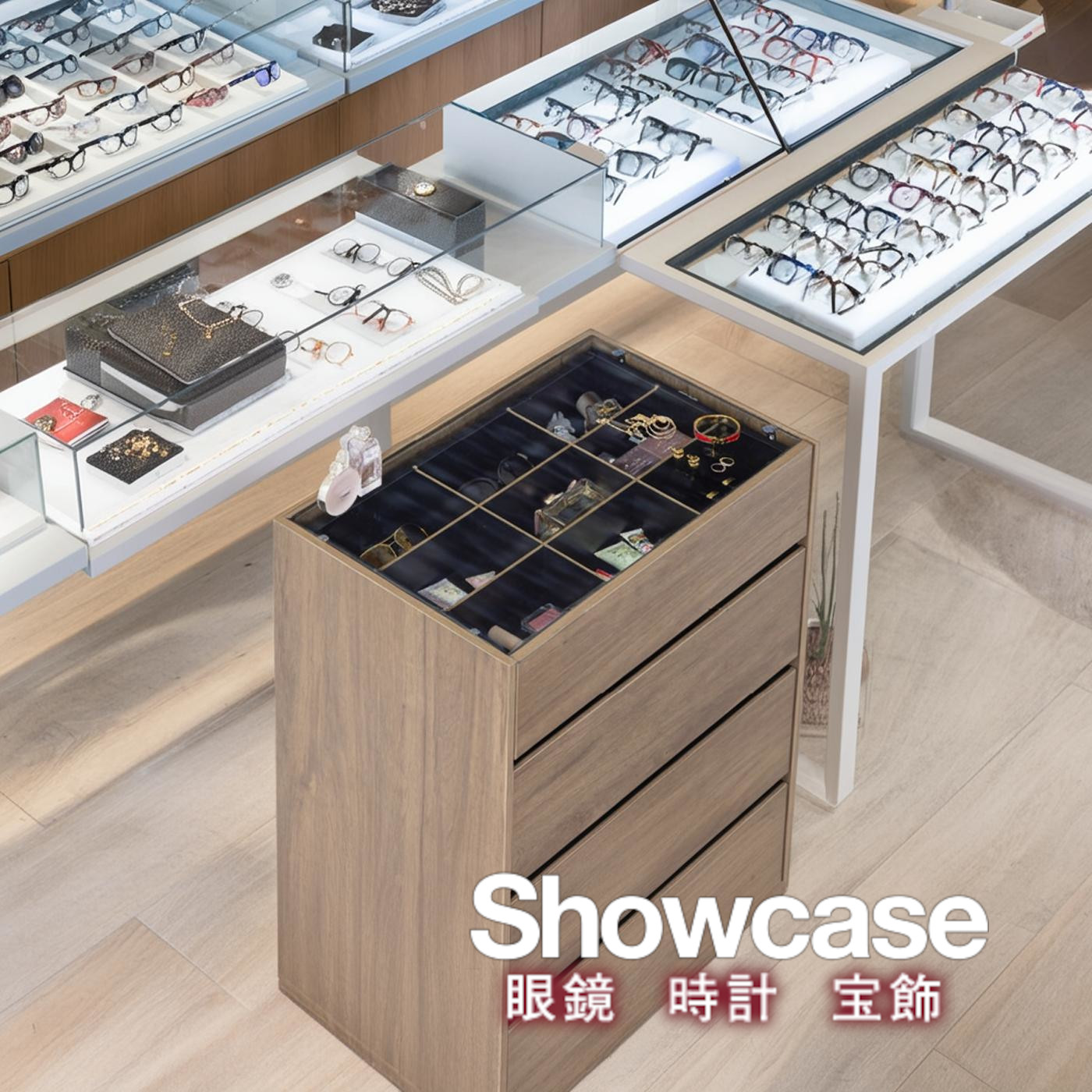 メガネケース 時計ケース ガラス ショーケース ディスプレイケース 腕時計 眼鏡 宝飾 アクセサリー コレクションボード チェスト ラック ボックス