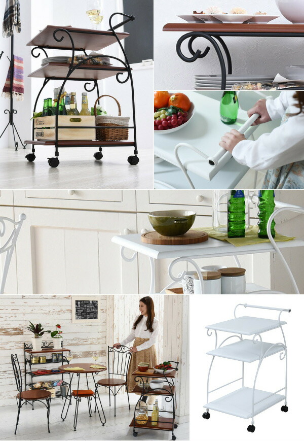 【イタリア製】　キッチンワゴン ロココ調 アンティーク調　ビィンテージ イタリア製】 キッチンワゴン ロココ調 アンティーク調 ビィンテージ