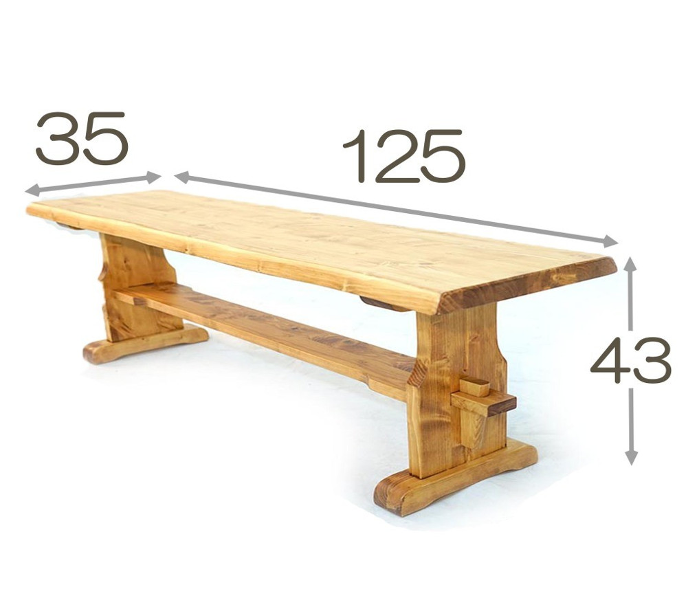 カントリーテイストパイン材未開拓樹形図清白木製ベンチ範囲125 深奥さ35 数量さ43cm Marchesoni Com Br