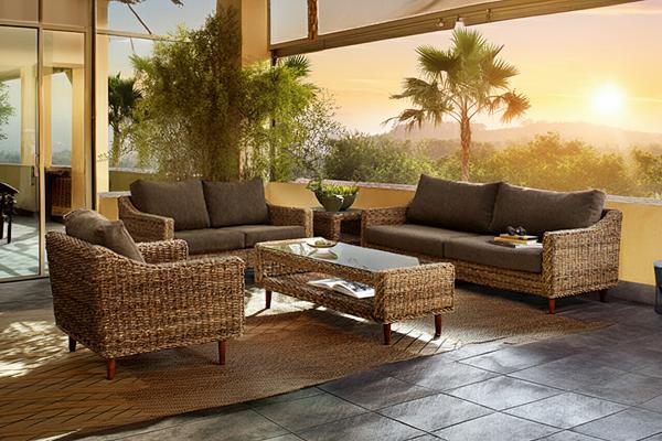 4点セット　サンフラワーラタン　アジアンソファ　アバカソファ　バナナリーフ 4点セット サンフラワーラタン アジアンソファ アバカソファ バナナ