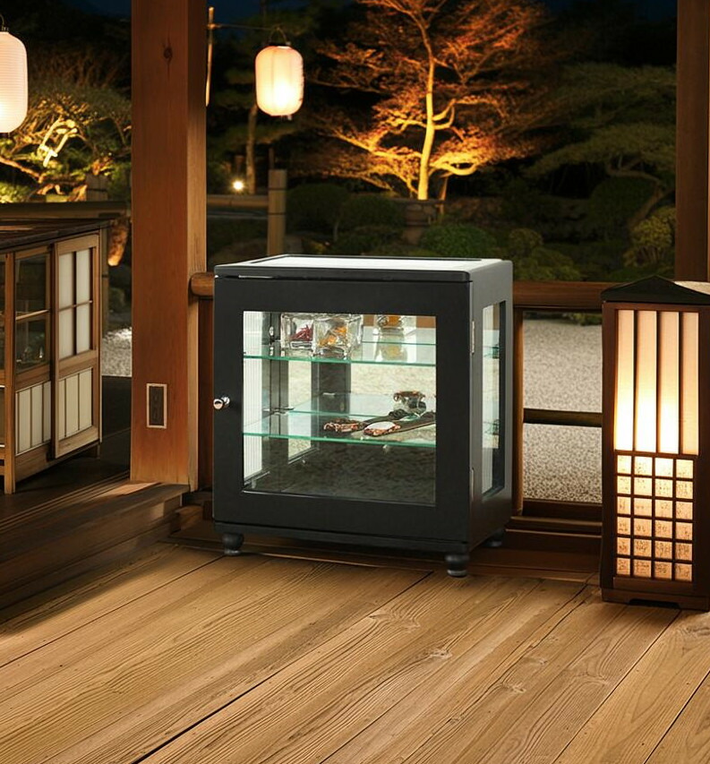 コレクションケース ミニショーケース ガラス 扉付 ブラック ホワイト ジュエリーボックス アクセサリーケース 完成品 時計ケース