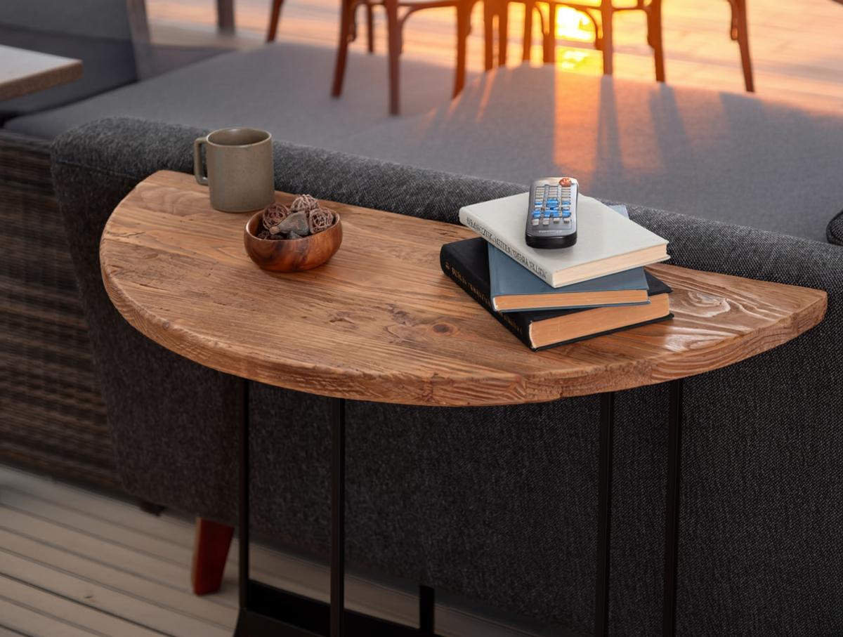 壁面活用 半円 カウンターテーブル バーテーブル カフェテーブル ティーテーブル 平台 販売台 ショーテーブル ディスプレイテーブル コンソールテーブル 天然木製