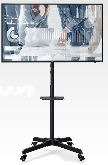 ハイタイプ テレビ台 伸縮式 TVスタンド モニター ディスプレイスタンド 120-159cm 高さ調節可能 キャスター付き 移動楽々 kkkez