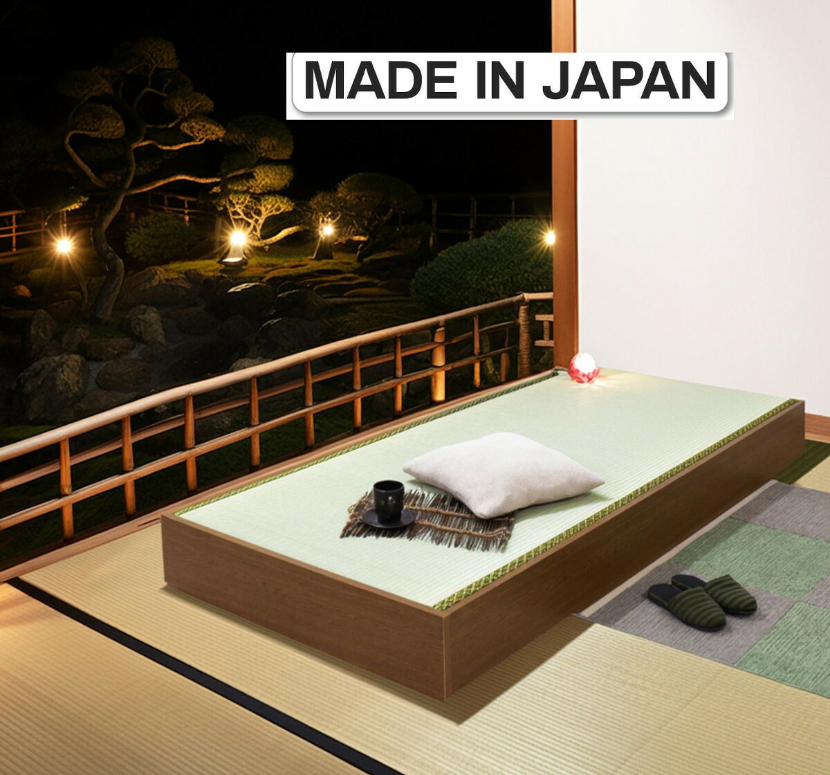 畳ベッド 収納付きセミシングル 日本製 ユニット畳 長物収納可能 高床たたみ タタミ イ草 井草 小上がり 平台 和室 民芸和家具|ヒマラヤネット~家具&インテリア