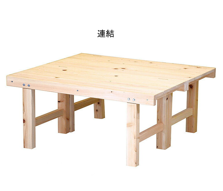 縁台 ベンチ 待合椅子 連結可能 商品陳列台 天然木ヒノキ ひのき 檜 無塗装 日本製 kkkez