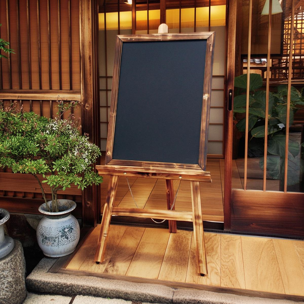 メニュースタンド 受付 掲示板 案内板 記帳スタンド サイン 標識 看板 黒板 kkkez 記載台 イーゼルセット ブラックボード チョーク 民芸和家具