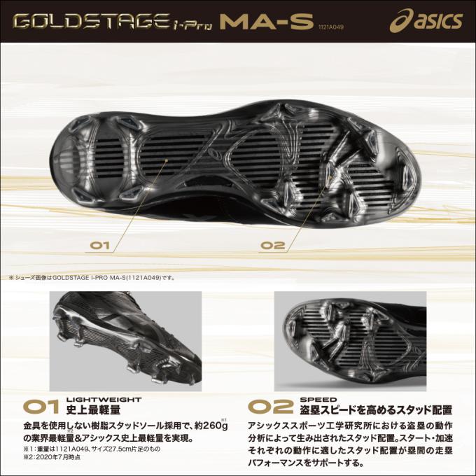 楽天市場 野球 スパイク アシックス スタッド Gs I Pro Ma S アシックス最軽量 ゴールドステージ マスタースピード 1121a049 黒 ブラック ヒマラヤ野球ソフト専門店