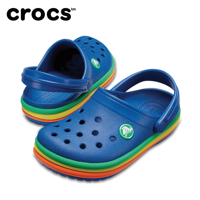 crocs crocband clog rainbow