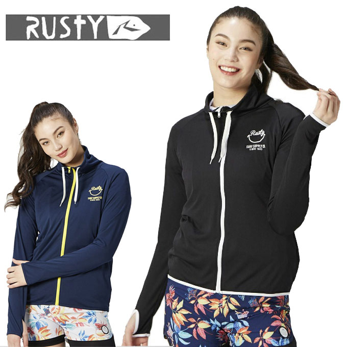 楽天市場 沖縄県内 離島含 3 300円以上送料無料 ラスティ Rusty ラッシュガード 長袖 レディース ラッシュガード 水陸両用 9465 沖縄 ヒマラヤ 楽天市場店