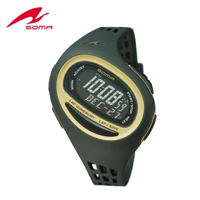 ソーマ ランニングウォッチ メンズ レディース RunONE ランワン100SL ミディアムサイズ NS09006 SOMA