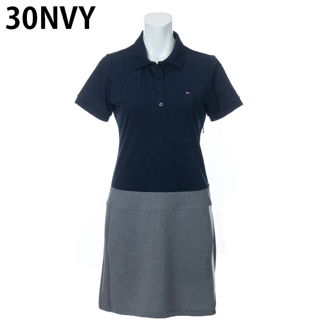 楽天市場 トミーヒルフィガーゴルフ Tommy Hilfiger Golf ゴルフウェア ワンピース レディース ロゴジャガード Thla016 ヒマラヤ楽天市場店