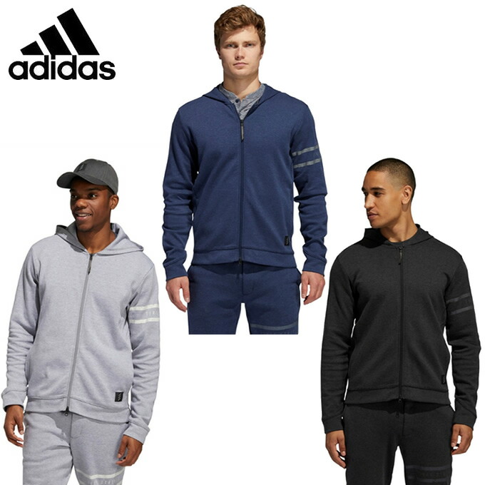 お買得 メンズ スウェット ゴルフウェア アディダス アディクロス Adidas Iub34 長袖フルジップフーディー Higako Place Jp