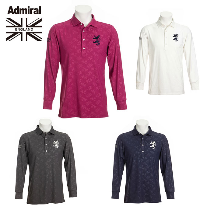 新品即決 アドミラル Admiral ゴルフウェア ポロシャツ 長袖 メンズ アイリッシュエンボス シャツ Adma093 年モデル W 高質で安価 Hughsroomlive Com