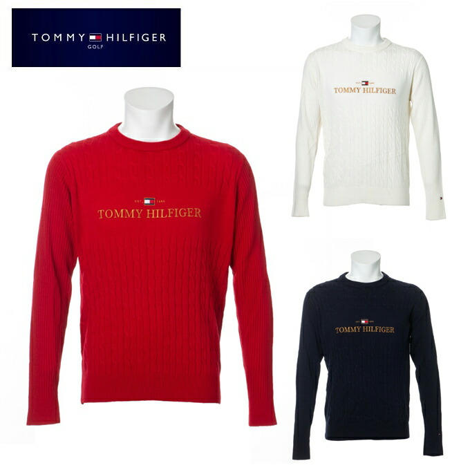 楽天市場 トミーヒルフィガーゴルフ Tommy Hilfiger Golf ゴルフウェア セーター メンズ ロゴクルーネックニット Thma061 ヒマラヤ楽天市場店