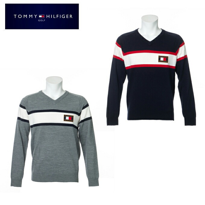 楽天市場 トミーヒルフィガーゴルフ Tommy Hilfiger Golf ゴルフウェア セーター メンズ Vネックニット Thma064 ヒマラヤ楽天市場店
